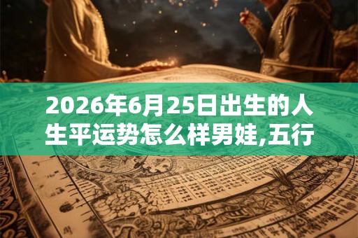 2026年6月25日出生的人生平运势怎么样男娃,五行缺啥 2026年6月25日出生的人生平运势怎么样男娃,五行缺啥