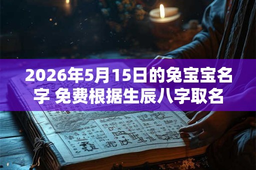 2026年5月15日的兔宝宝名字 免费根据生辰八字取名