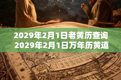 2029年2月1日老黄历查询 2029年2月1日万年历黄道吉日