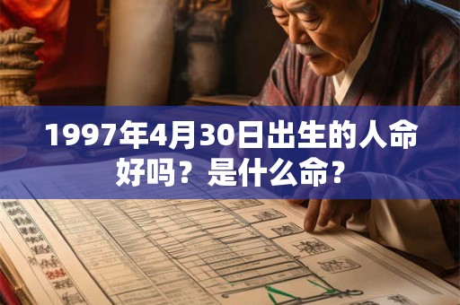 1997年4月30日出生的人命好吗？是什么命？