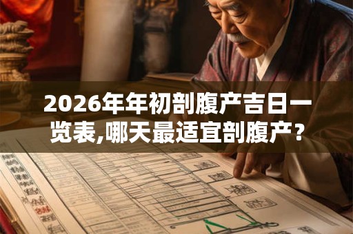 2026年年初剖腹产吉日一览表,哪天最适宜剖腹产? 2026年年初剖腹产吉日一览表,哪天最适宜剖腹产?