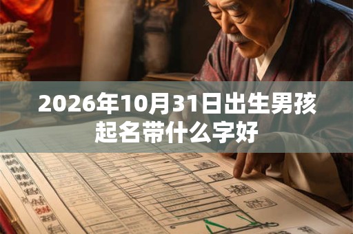 2026年10月31日出生男孩起名带什么字好