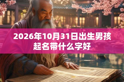 2026年10月31日出生男孩起名带什么字好