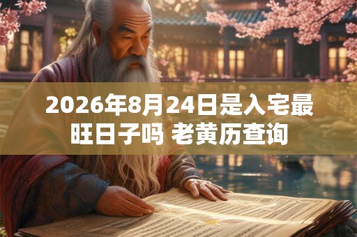 2026年8月24日是入宅最旺日子吗 老黄历查询