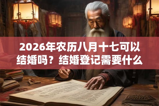 2026年农历八月十七可以结婚吗？结婚登记需要什么材料？