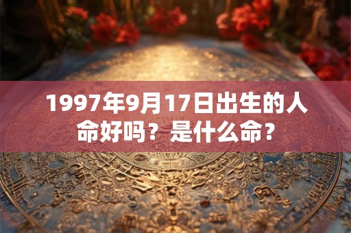 1997年9月17日出生的人命好吗？是什么命？