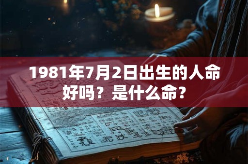 1981年7月2日出生的人命好吗？是什么命？