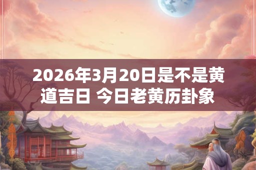 2026年3月20日是不是黄道吉日 今日老黄历卦象
