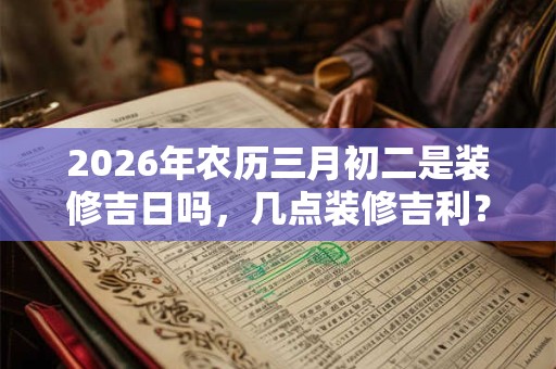 2026年农历三月初二是装修吉日吗，几点装修吉利？