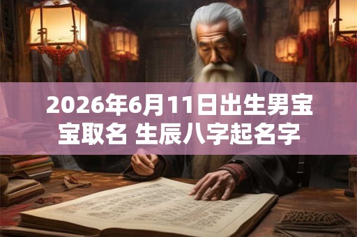 2026年6月11日出生男宝宝取名 生辰八字起名字