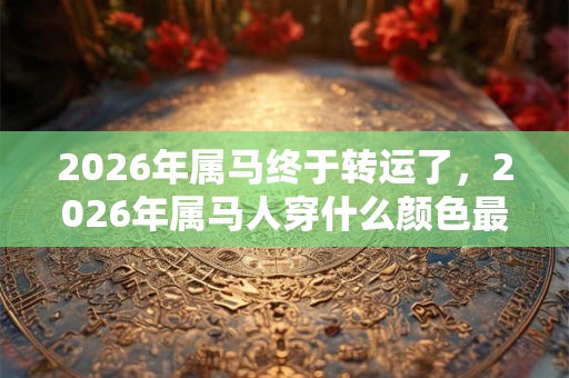 2026年属马终于转运了，2026年属马人穿什么颜色最旺？