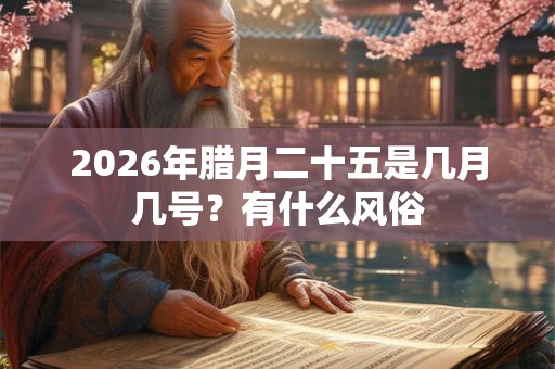 2026年腊月二十五是几月几号？有什么风俗