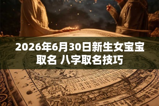 2026年6月30日新生女宝宝取名 八字取名技巧