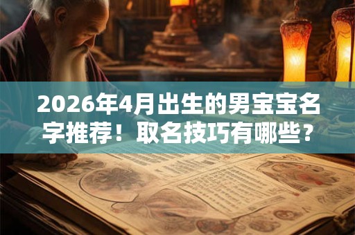 2026年4月出生的男宝宝名字推荐！取名技巧有哪些？