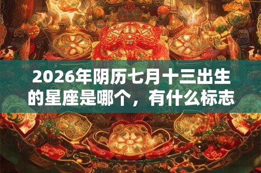 2026年阴历七月十三出生的星座是哪个，有什么标志？