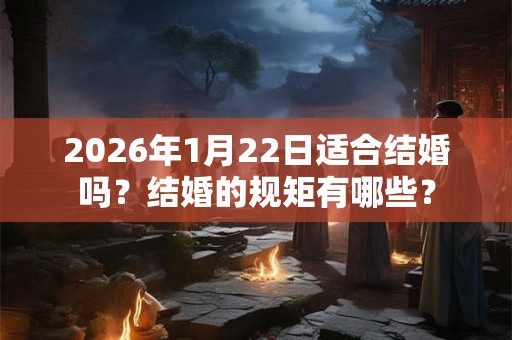 2026年1月22日适合结婚吗?结婚的规矩有哪些? 2026年1月22日适合结婚吗?结婚的规矩有哪些?