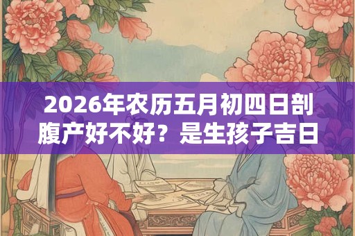2026年农历五月初四日剖腹产好不好？是生孩子吉日吗