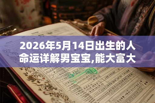 2026年5月14日出生的人命运详解男宝宝,能大富大贵吗