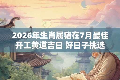 2026年生肖属猪在7月最佳开工黄道吉日 好日子挑选 2026年生肖属猪在7月最佳开工黄道吉日 好日子挑选