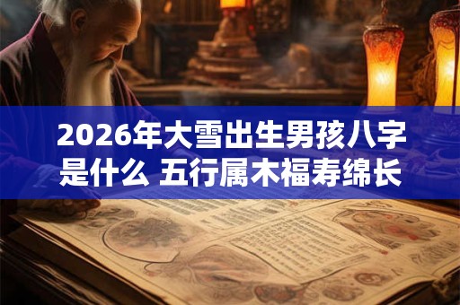 2026年大雪出生男孩八字是什么 五行属木福寿绵长 2026年大雪出生男孩八字是什么 五行属木福寿绵长