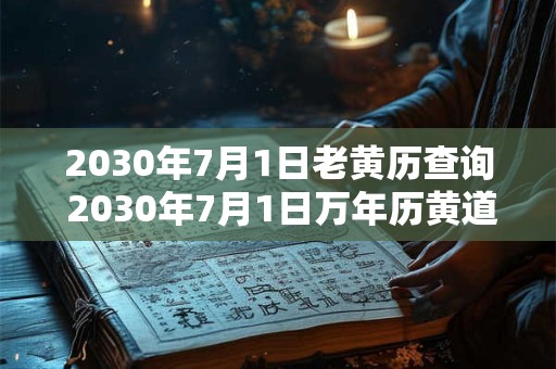 2030年7月1日老黄历查询 2030年7月1日万年历黄道吉日