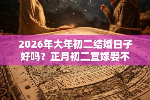 2026年大年初二结婚日子好吗?正月初二宜嫁娶不 2026年大年初二结婚日子好吗?正月初二宜嫁娶不