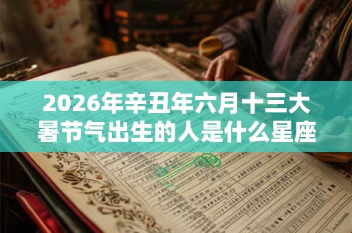 2026年辛丑年六月十三大暑节气出生的人是什么星座? 2026年辛丑年六月十三大暑节气出生的人是什么星座?