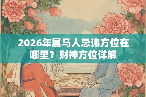 2026年属马人忌讳方位在哪里?财神方位详解 2026年属马人忌讳方位在哪里?财神方位详解