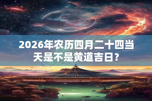 2026年农历四月二十四当天是不是黄道吉日？