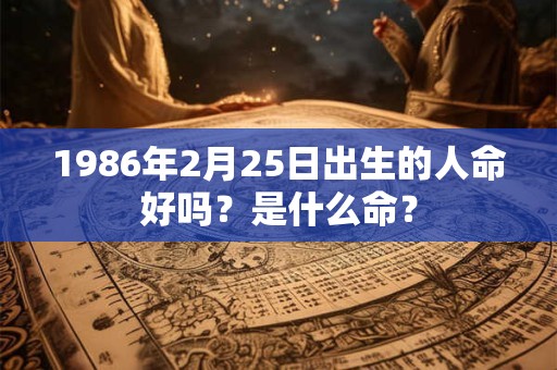 1986年2月25日出生的人命好吗？是什么命？