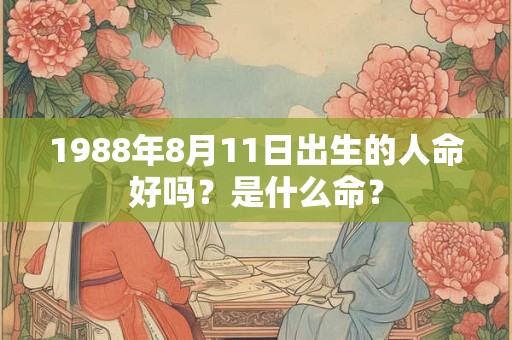 1988年8月11日出生的人命好吗？是什么命？