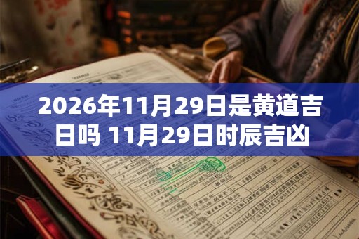 2026年11月29日是黄道吉日吗 11月29日时辰吉凶