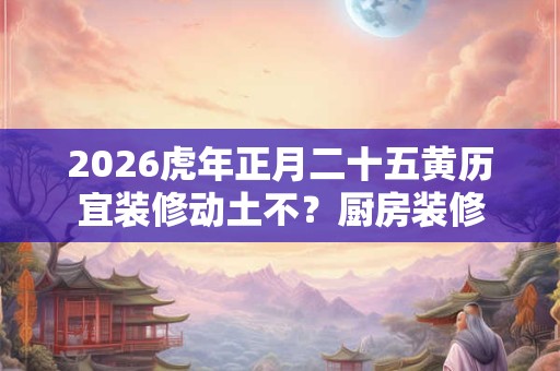 2026虎年正月二十五黄历宜装修动土不?厨房装修 2026虎年正月二十五黄历宜装修动土不?厨房装修