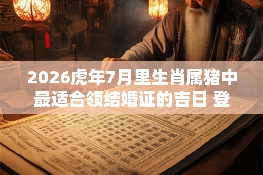 2026虎年7月里生肖属猪中最适合领结婚证的吉日 登记良机查询
