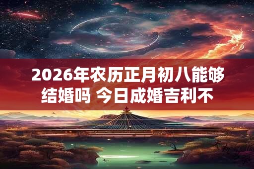 2026年农历正月初八能够结婚吗 今日成婚吉利不 2026年农历正月初八能够结婚吗 今日成婚吉利不