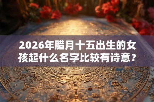 2026年腊月十五出生的女孩起什么名字比较有诗意？