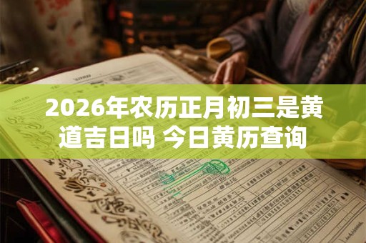 2026年农历正月初三是黄道吉日吗 今日黄历查询 2026年农历正月初三是黄道吉日吗 今日黄历查询