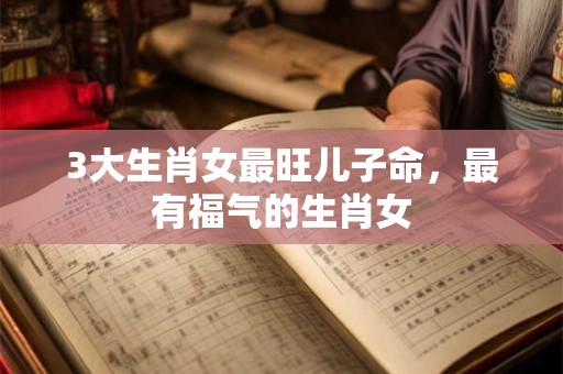 3大生肖女最旺儿子命,最有福气的生肖女 3大生肖女最旺儿子命,最有福气的生肖女