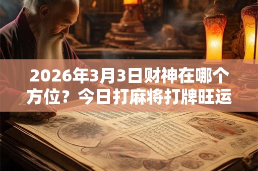 2026年3月3日财神在哪个方位?今日打麻将打牌旺运方位 2026年3月3日财神在哪个方位?今日打麻将打牌旺运方位