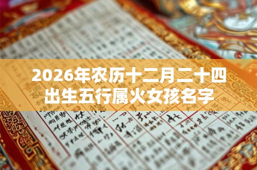 2026年农历十二月二十四出生五行属火女孩名字