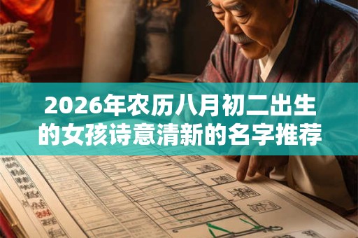 2026年农历八月初二出生的女孩诗意清新的名字推荐
