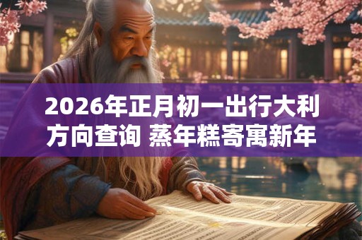 2026年正月初一出行大利方向查询 蒸年糕寄寓新年发财
