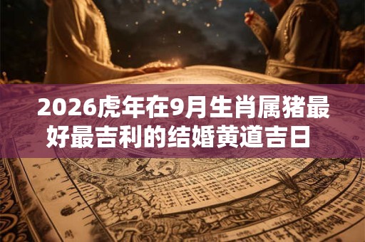 2026虎年在9月生肖属猪最好最吉利的结婚黄道吉日 下方6天日子不错