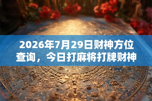 2026年7月29日财神方位查询,今日打麻将打牌财神方位 2026年7月29日财神方位查询,今日打麻将打牌财神方位