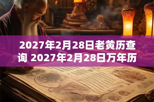 2027年2月28日老黄历查询 2027年2月28日万年历黄道吉日 2027年2月28日老黄历查询 2027年2月28日万年历黄道吉日