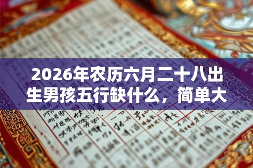 2026年农历六月二十八出生男孩五行缺什么,简单大方洋气的名字 2026年农历六月二十八出生男孩五行缺什么,简单大方洋气的名字