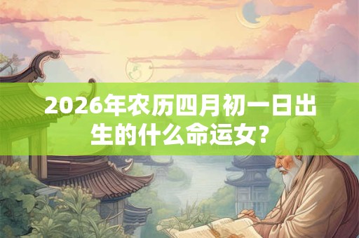 2026年农历四月初一日出生的什么命运女？