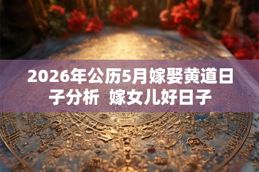 2026年公历5月嫁娶黄道日子分析  嫁女儿好日子