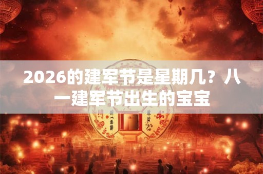 2026的建军节是星期几？八一建军节出生的宝宝