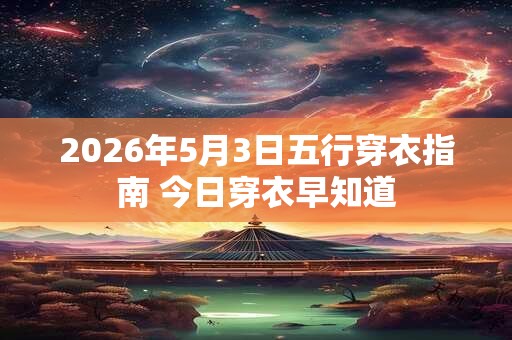 2026年5月3日五行穿衣指南 今日穿衣早知道